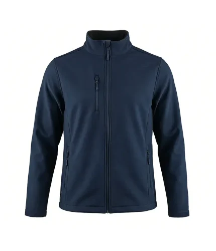 Leapy windproof softshell jacket for daily work and outdoor, 75D mechanical stretch with fleece lining, providing warmth, water resistance, windproof protection and flexible comfort