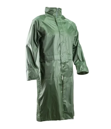 Leapy durable waterproof two-piece rainsuit for unisex, lightweight 170T polyester with PVC coating, providing 3000mm waterproof protection and wind resistance for outdoor work, travel and daily use