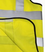 LEAPY lightweight hi vis safety vest inner binding placket construction detail