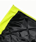 LEAPY hi vis waterproof rain jacket with zipper quilted lining detail for workwear