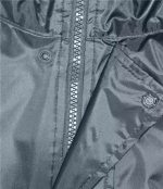 EAPY durable two-piece rainsuit with zipper snap closure detail for unisex waterproof workwear