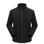 LEAPY men's black softshell jacket with wind- and water-resistant protection, warm fleece lining and waterproof zippers