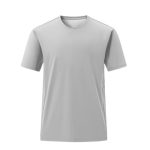 Light grey Leapy Sorona short-sleeve performance T-shirt for outdoor sports and daily wear
