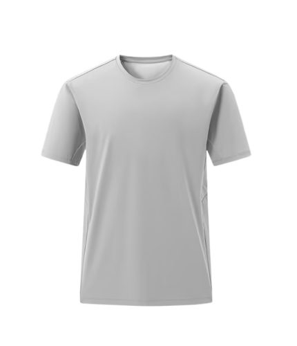 Light grey Leapy Sorona short-sleeve performance T-shirt for outdoor sports and daily wear