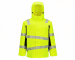 LEAPY Style 6697 hi-vis yellow quilted liner for 3-in-1 winter work jacket, featuring reflective stripes for safety.
